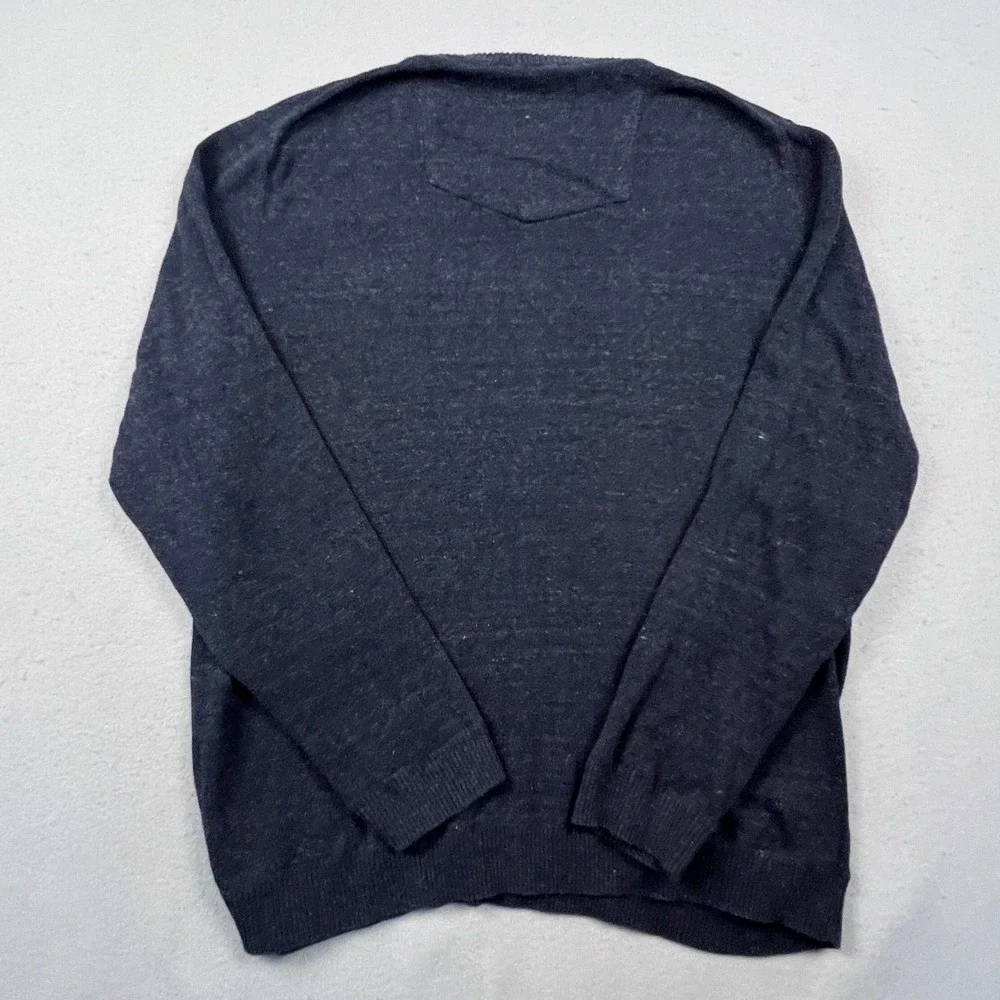 Fat Face Sweater Mens XL Navy Marl Crew Neck Pullover Lightweight Casual Soft